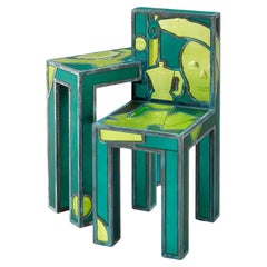 Chaise vert pastel de Leo De Carlo