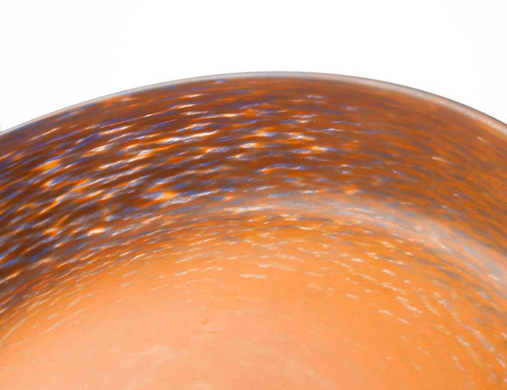 Bol rond en verre pâteté de Delatte Nancy, France, 1930 2