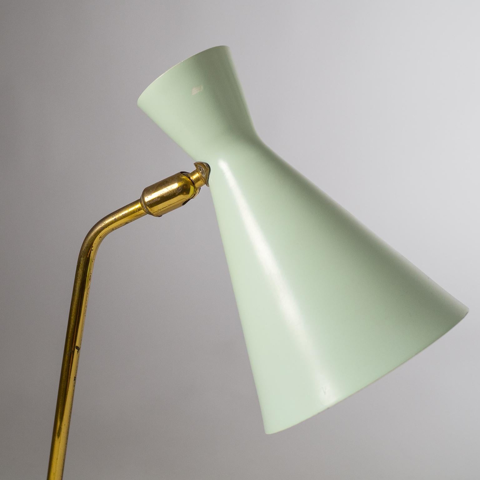 Pastel and Brass Table Lamp by BAG Turgi, 1950s 3