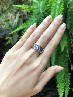 Pastel Blue Sapphire Ring Set in 18 Karat Rose Gold Settings