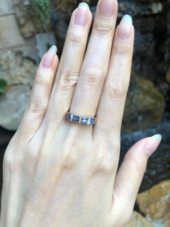 Pastel Blue Sapphire with Diamond Ring Set in 18 Karat Rose Gold Settings