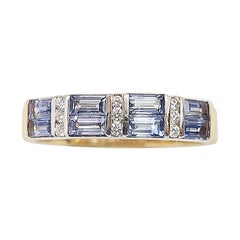 Pastel Blue Sapphire with Diamond Ring Set in 18 Karat Rose Gold Settings