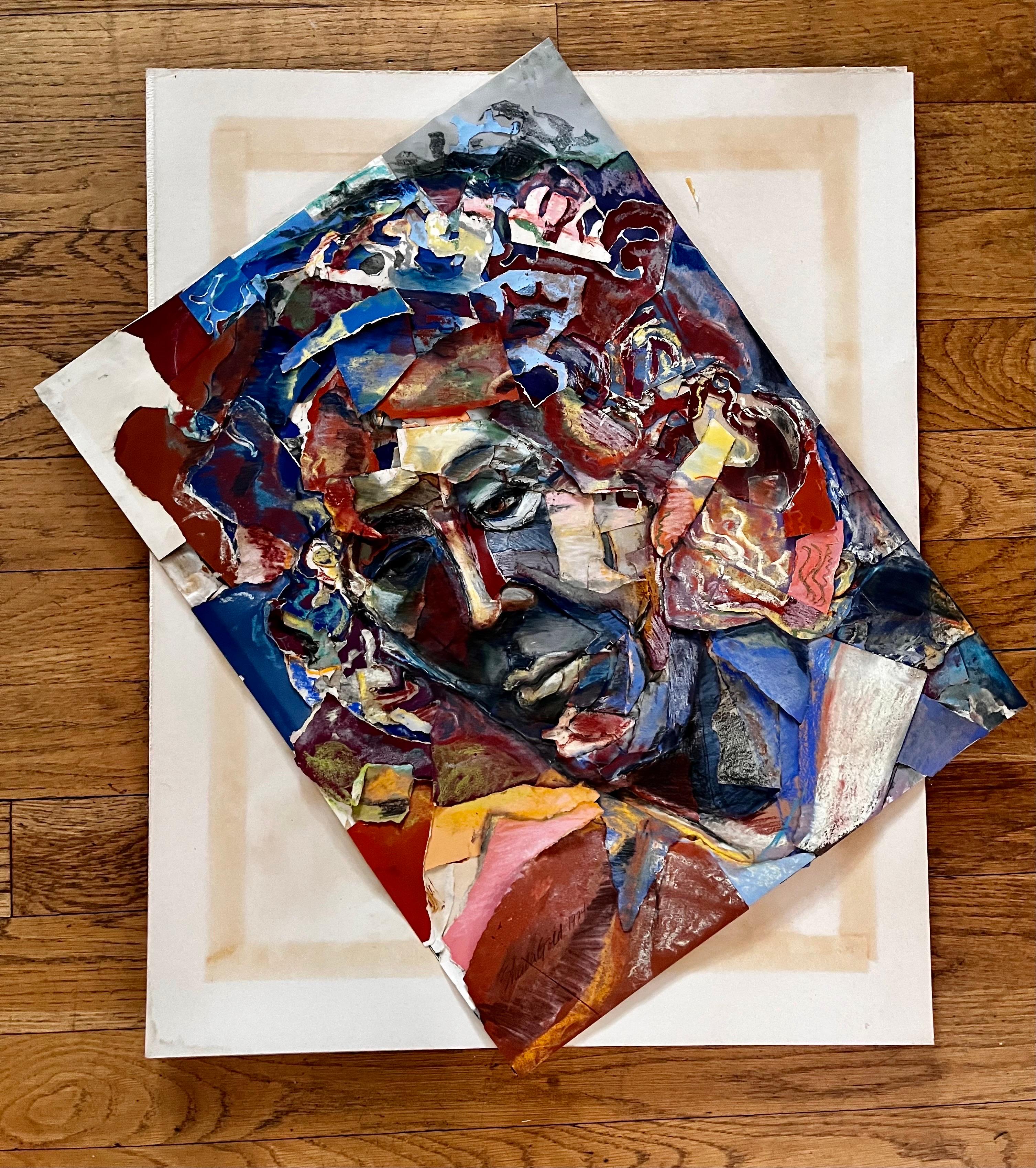 Collage au pastel du portrait de 