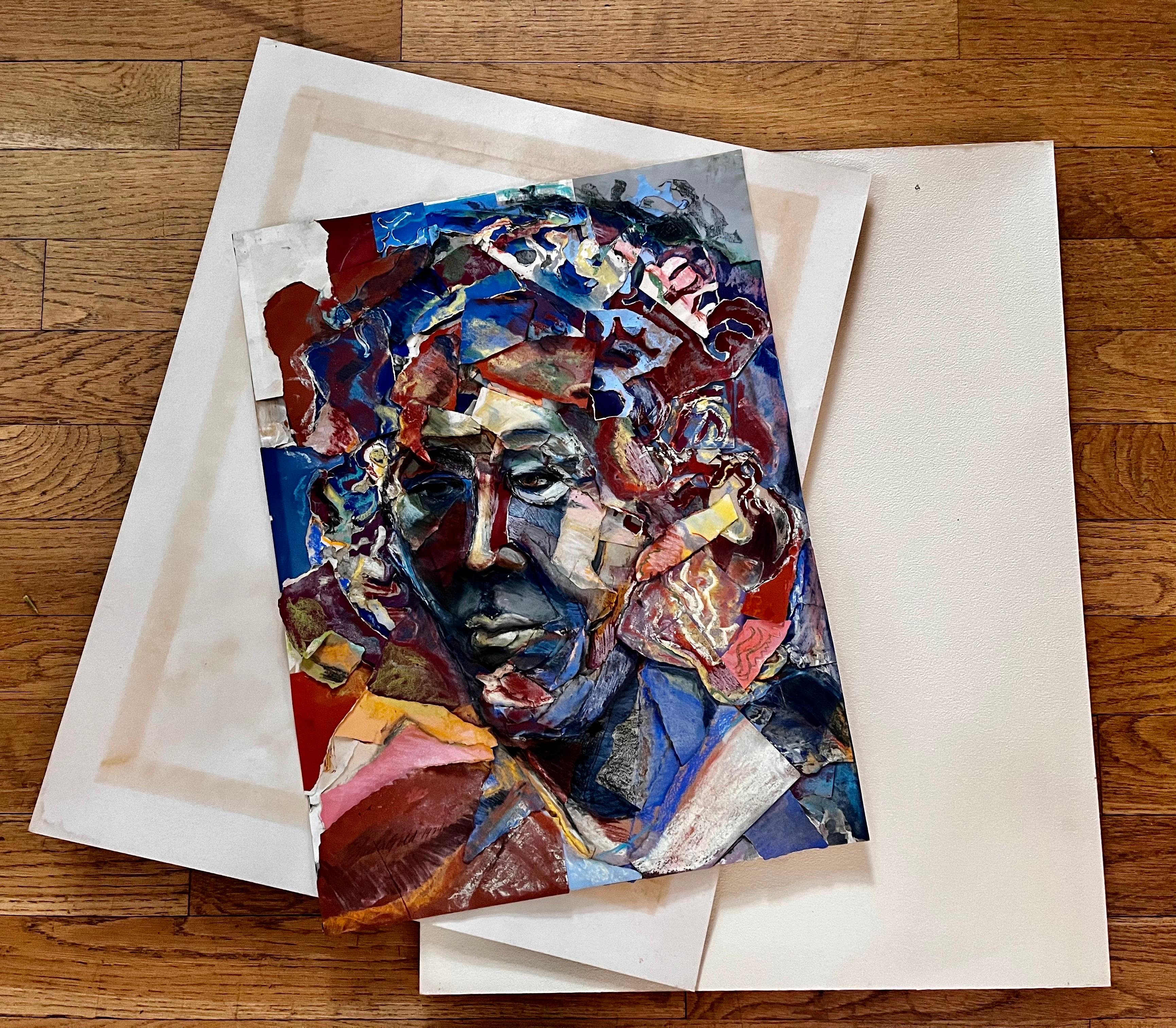 Collage au pastel du portrait de 