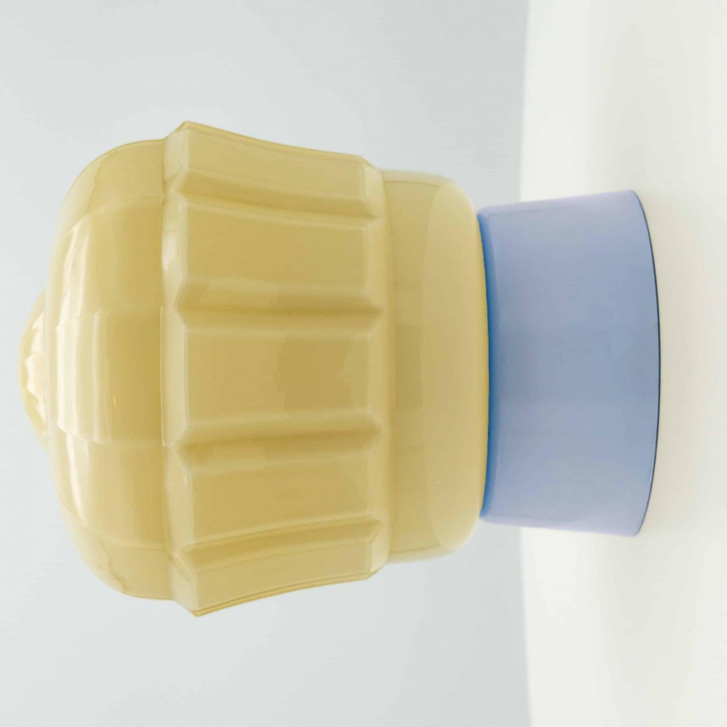 Pastel coloured Thabur lights, Bakelite pressed glass, Netherlands, 1930 For Sale 2