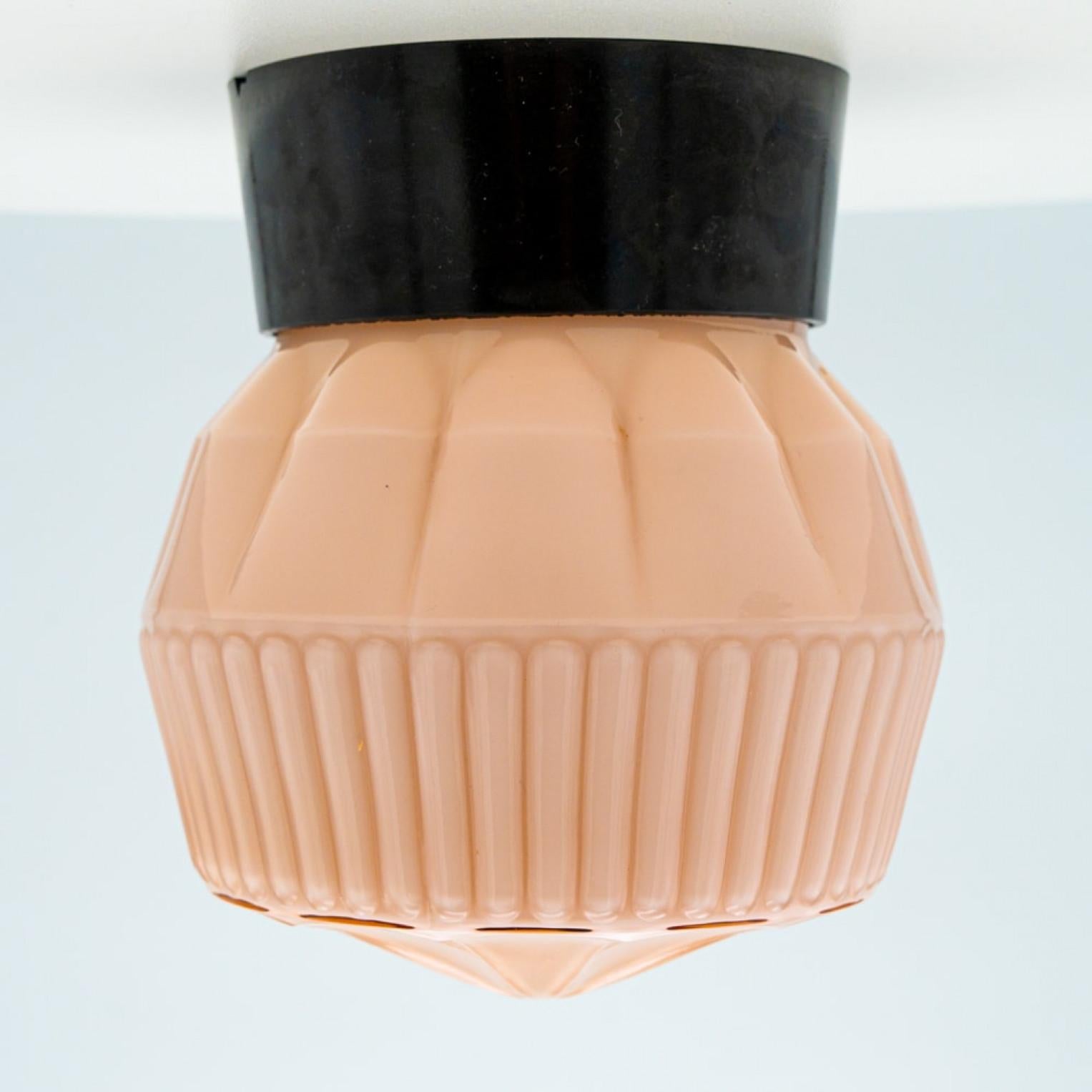 Pastel coloured Thabur lights, Bakelite pressed glass, Netherlands, 1930 For Sale 3