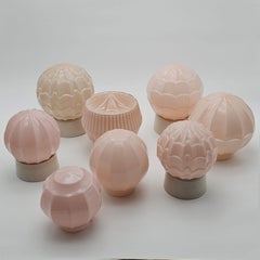 Pastellfarbene Thabur Lights, Bakelit-Pressglas, Niederlande, 1930