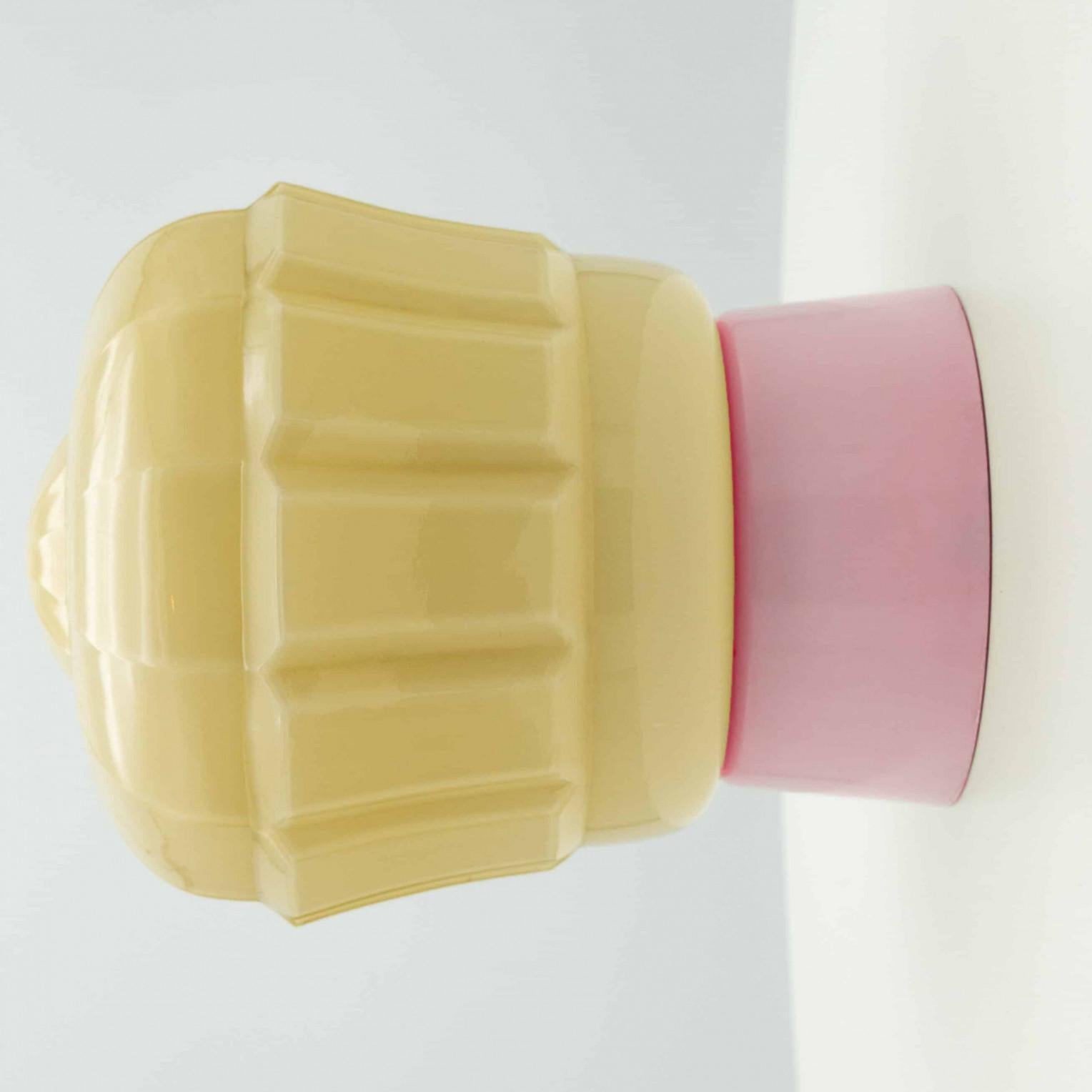 Pastel coloured Thabur lights, Bakelite pressed glass, Netherlands, 1930 For Sale 1