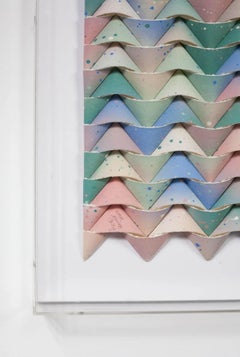 Pastel Folded Paper Wall Art, France, Contemporary