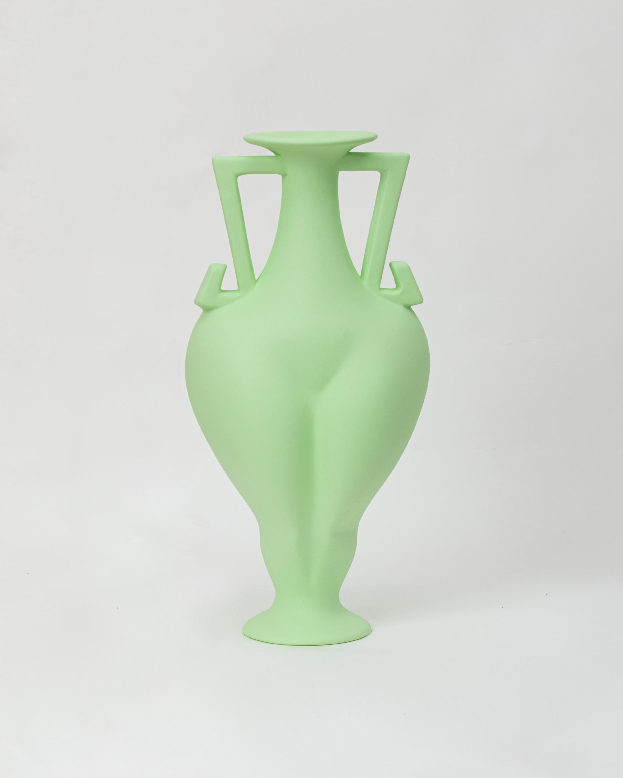 Contemporary Pastel Green B-phora  For Sale