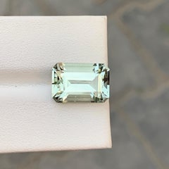 Pastel Green Color Prasiolite Emerald Cut Loose Gemstone for Jewellery 14mm