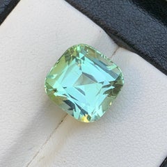 Pastellgrüner natürlicher Turmalin 8,30 Karat Cushion-Schliff Loser Edelstein für Ring