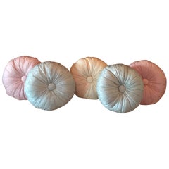 Pastel Jacquard French Style Boudoir Pillows Set of 5 Custom Made