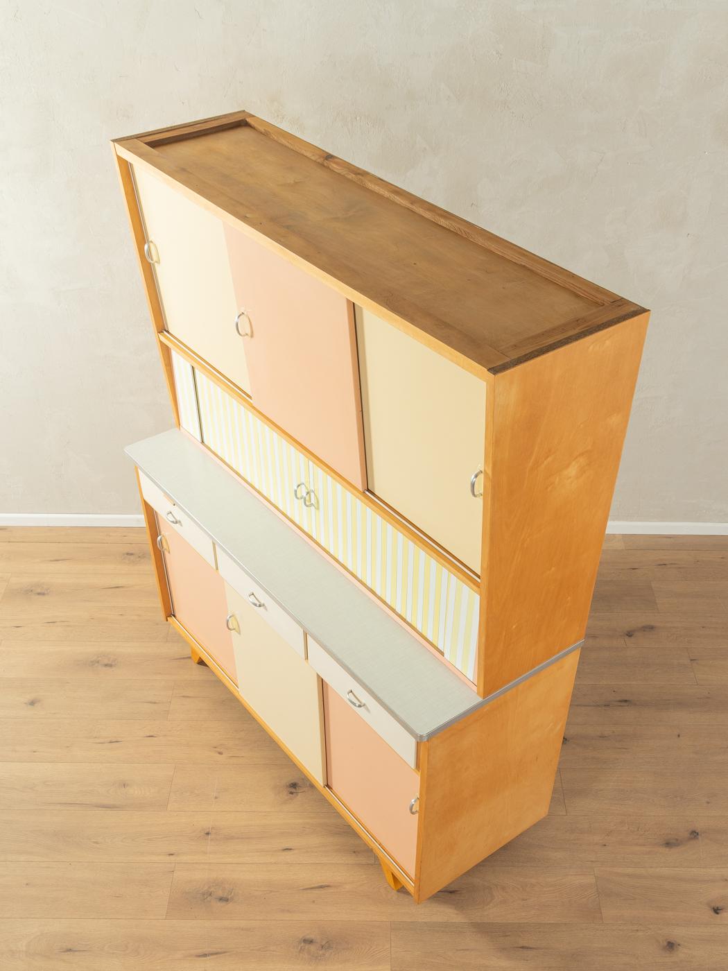 German Pastel Kitchen Cabinet, 1950s Vintage For Sale