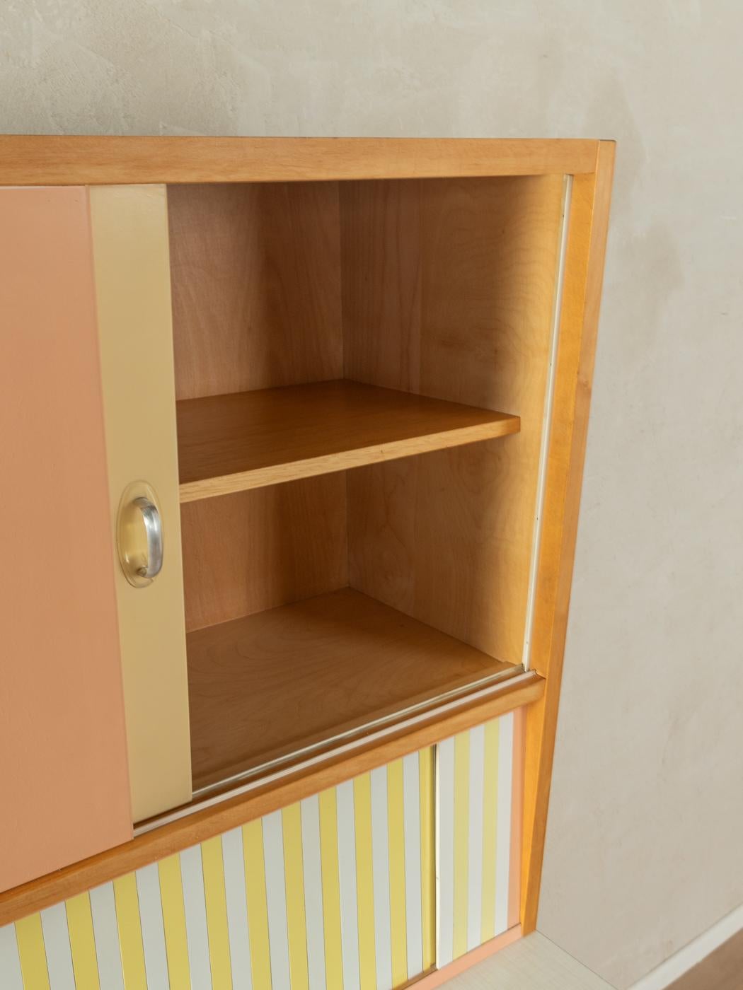Pastel Kitchen Cabinet, 1950s Vintage In Good Condition For Sale In Neuss, NW
