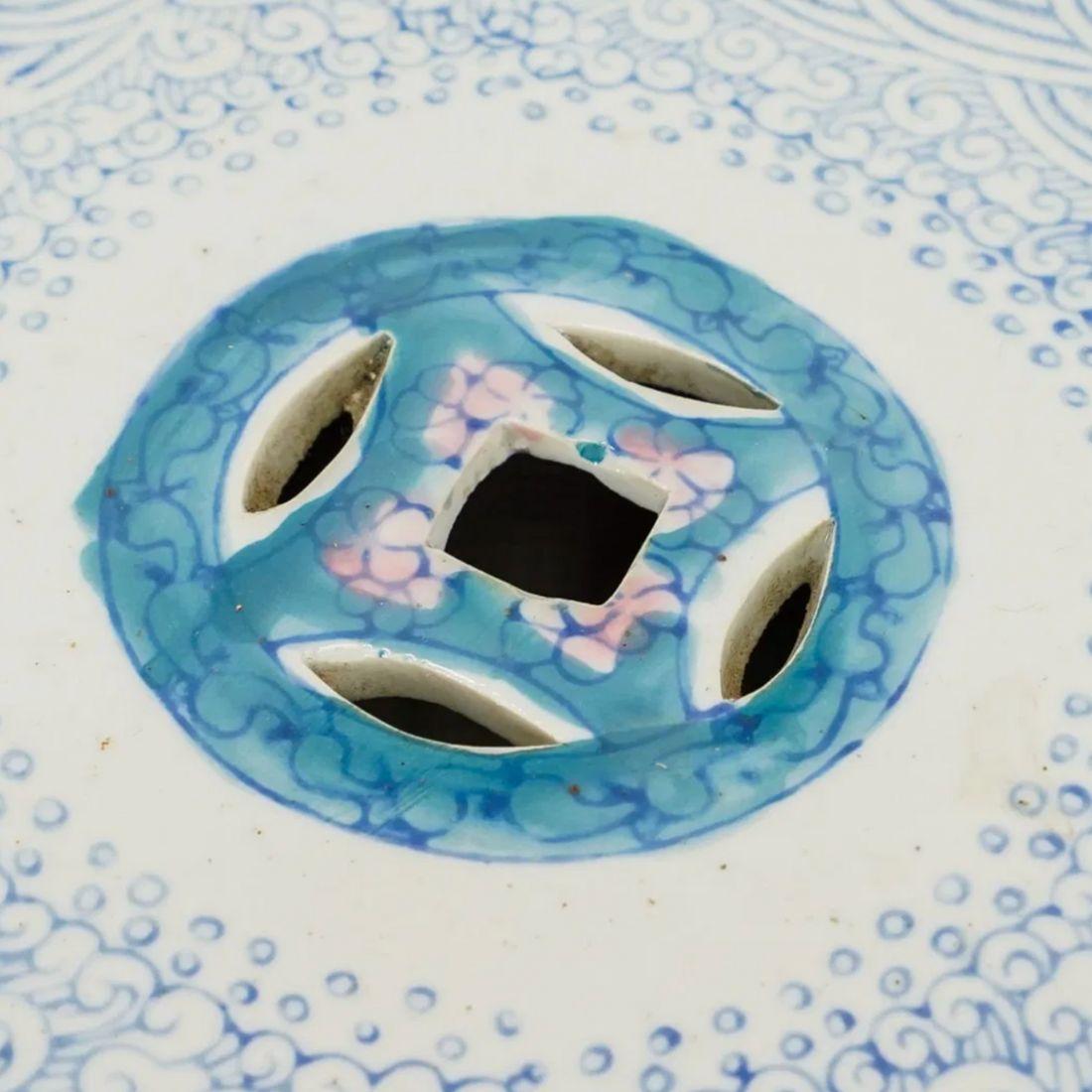 Unknown Pastel Koi Chinese Garden Stool