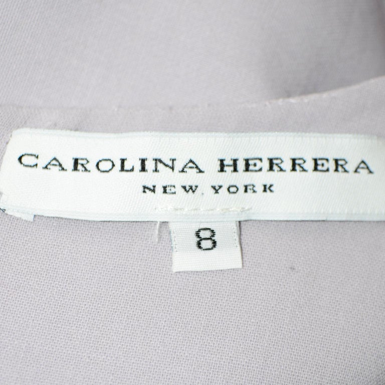 Pastel Lavender Purple Carolina Herrera Long Sleeve Summer Weight Wool ...