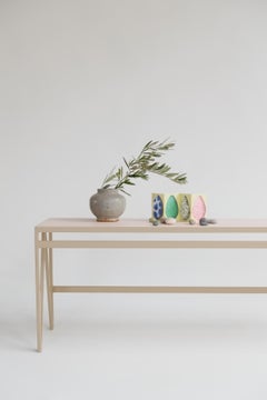 chemicals eat Atlantic Pastel Long Bench, Made in Steel and Natural Linoleum Customisable For Sale  at 1stDibs