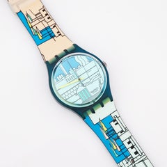 Pastel "Metroscape" Wristwatch By Alessandro Mendini For Swatch, 1990s