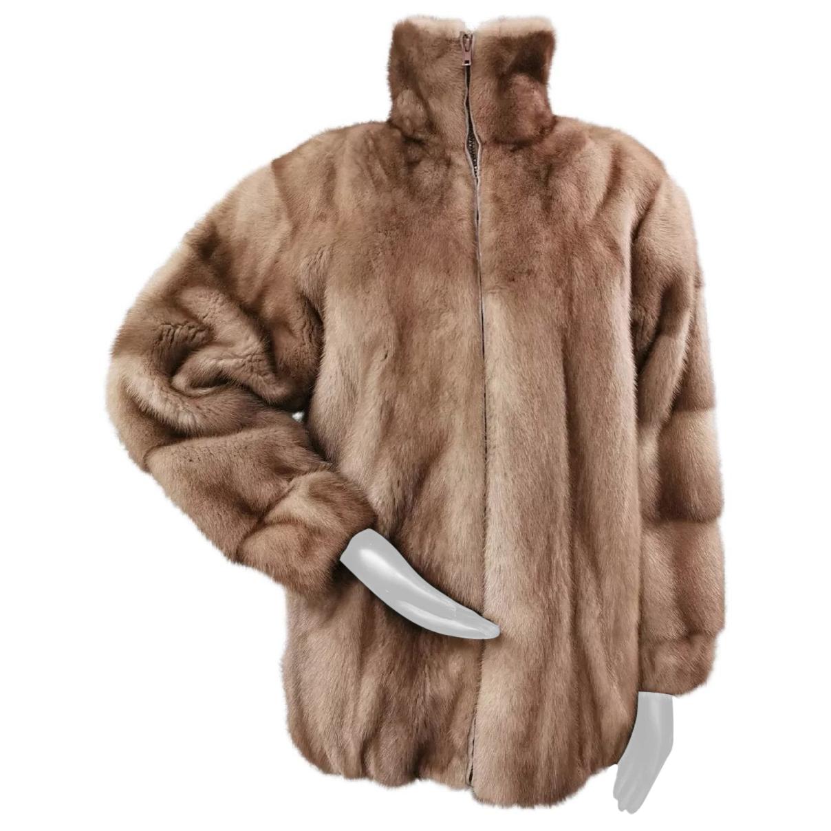 Brand New Pastel Mink Fur Women's Bomber Jacket (Size 14 - L) For Sale