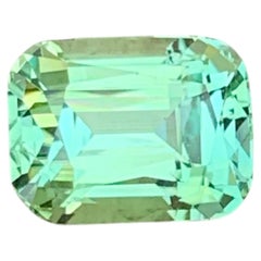 Pastel Mint Green Tourmaline Gemstone Cushion Cut for Ring & Pendant Jewelry