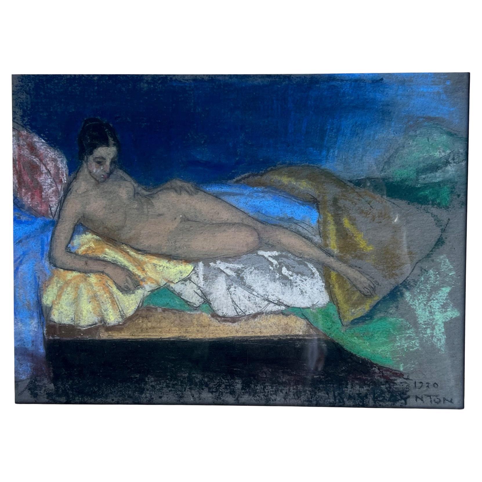 Pastell eines Aktes von Raymond Scepter Boynton (1883 - 1951) aus dem Jahr 1920.

Schön gerahmt, doppelt mattiert und aufhängefertig.

Pastell nach Sicht 11,3 x 8,5