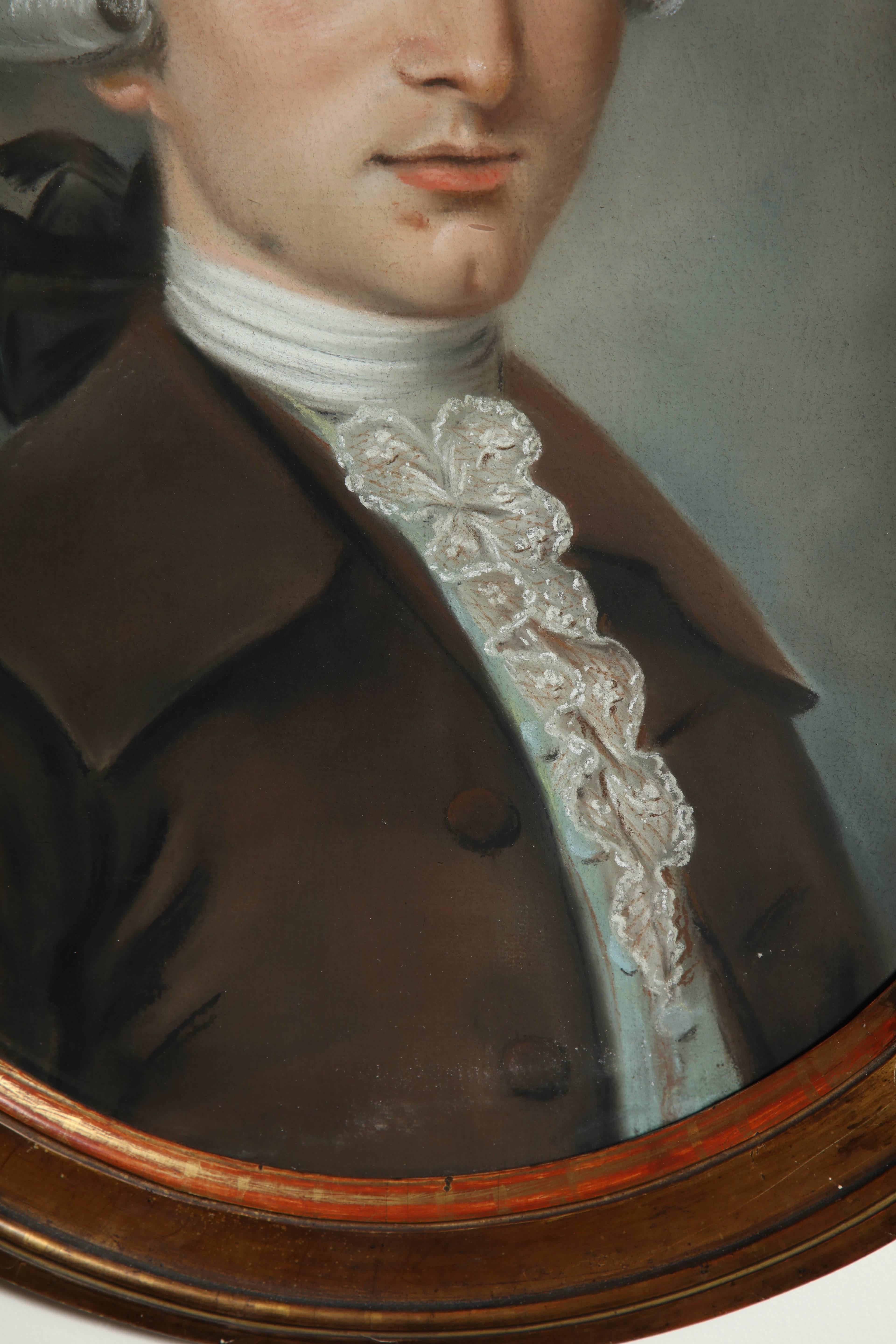 English Pastel of a Gentleman, Circle of Daniel Gardiner, circa 1750-1805 For Sale