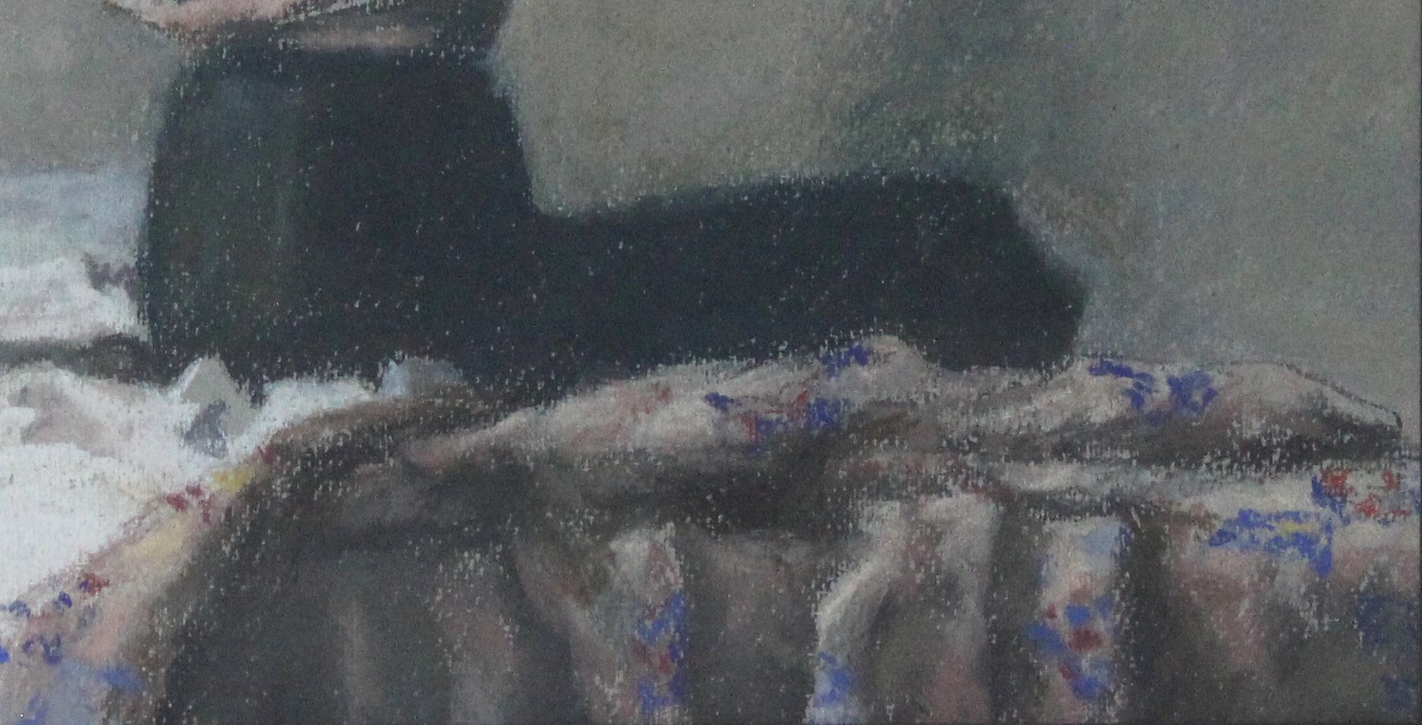 20ième siècle Figure semi-nue intitulée « Fin du jour » au pastel sur papier  en vente