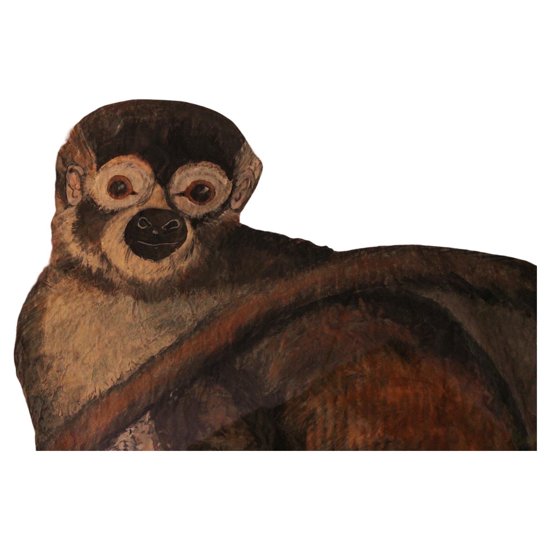 Pastel sur papier, représentant un singe par  Teresa Lacerda 2014 en vente