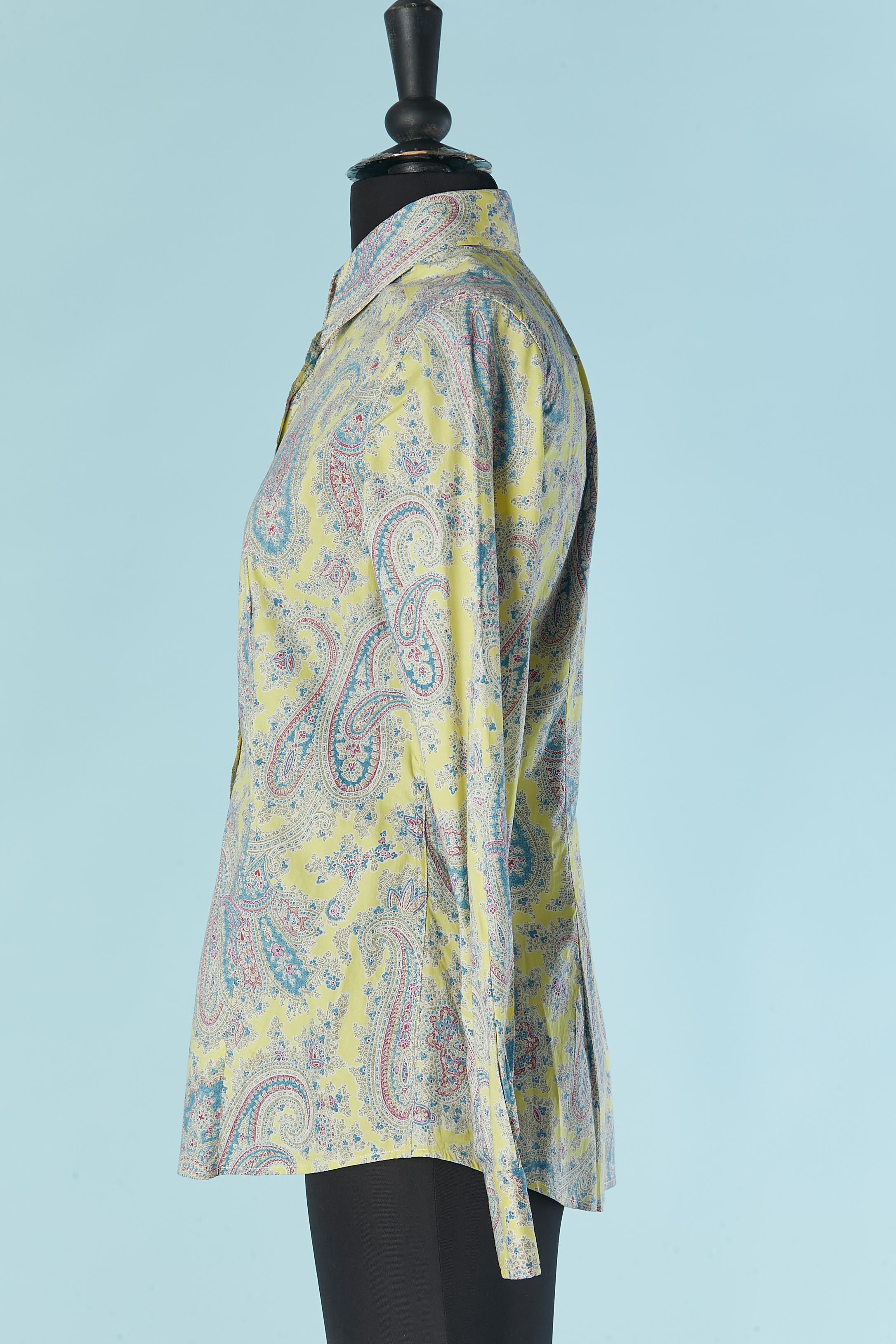 Camicia in cotone con stampa paisley pastello Etro In condizioni ottime in vendita a Saint-Ouen-Sur-Seine, FR