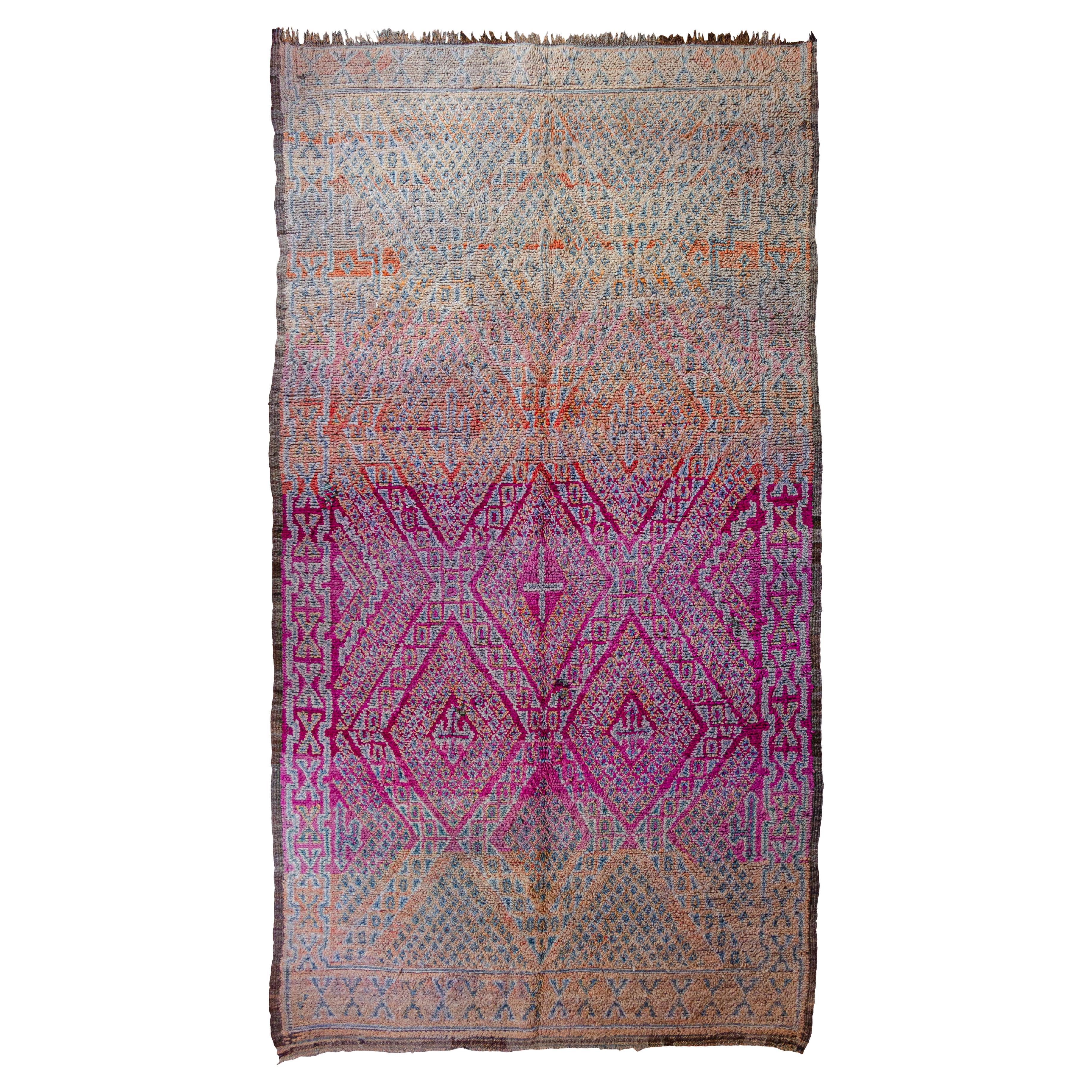 Palette de pastels Tapis marocain vintage de Beni M'Guild Curated By Breuckelen Berber