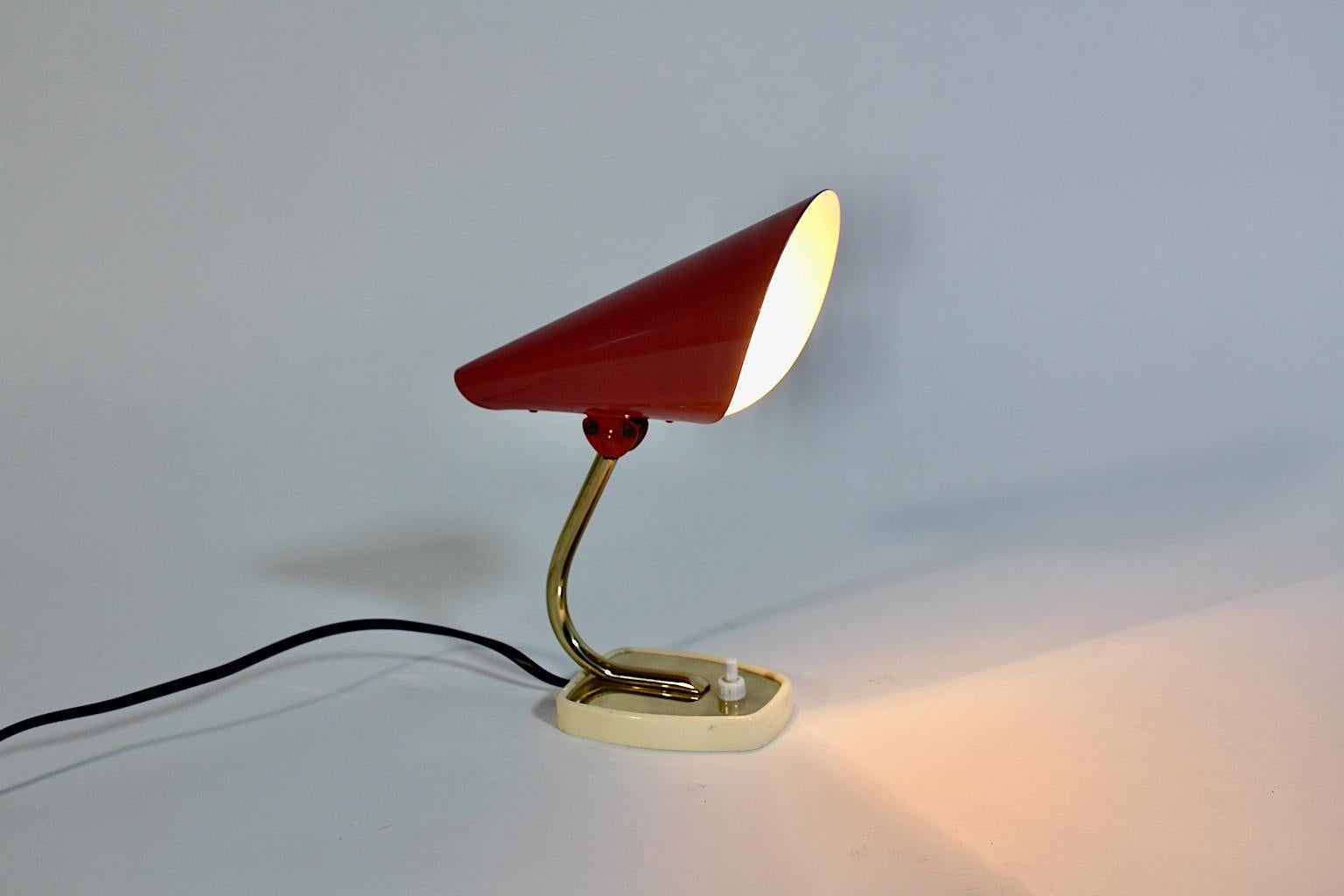 Pastel Pink Golden Metal Vintage Table Lamp Nightstand Lamp Sconce Italy For Sale 4