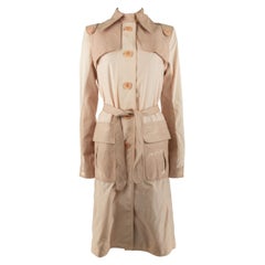 Pastel Pink Jitrois Leather Panel Coat
