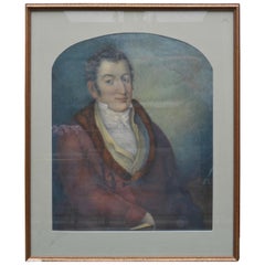 Antique Pastel Portrait of a Biedermeier Gentleman