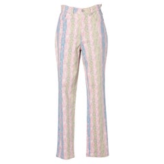 Pantalon en jean imprimé pastel Versace Jean Couture