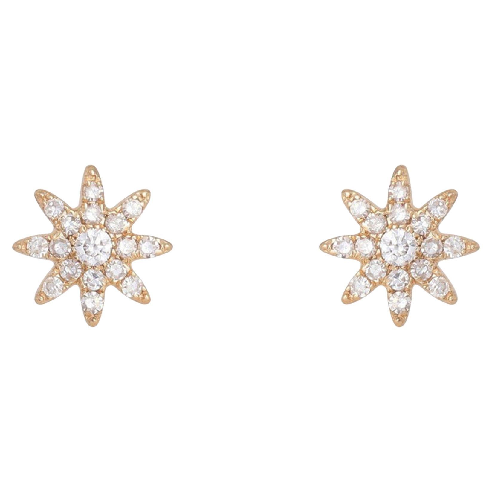 0.24ct Fancy & White Diamond 14K Gold Stud Earrings
