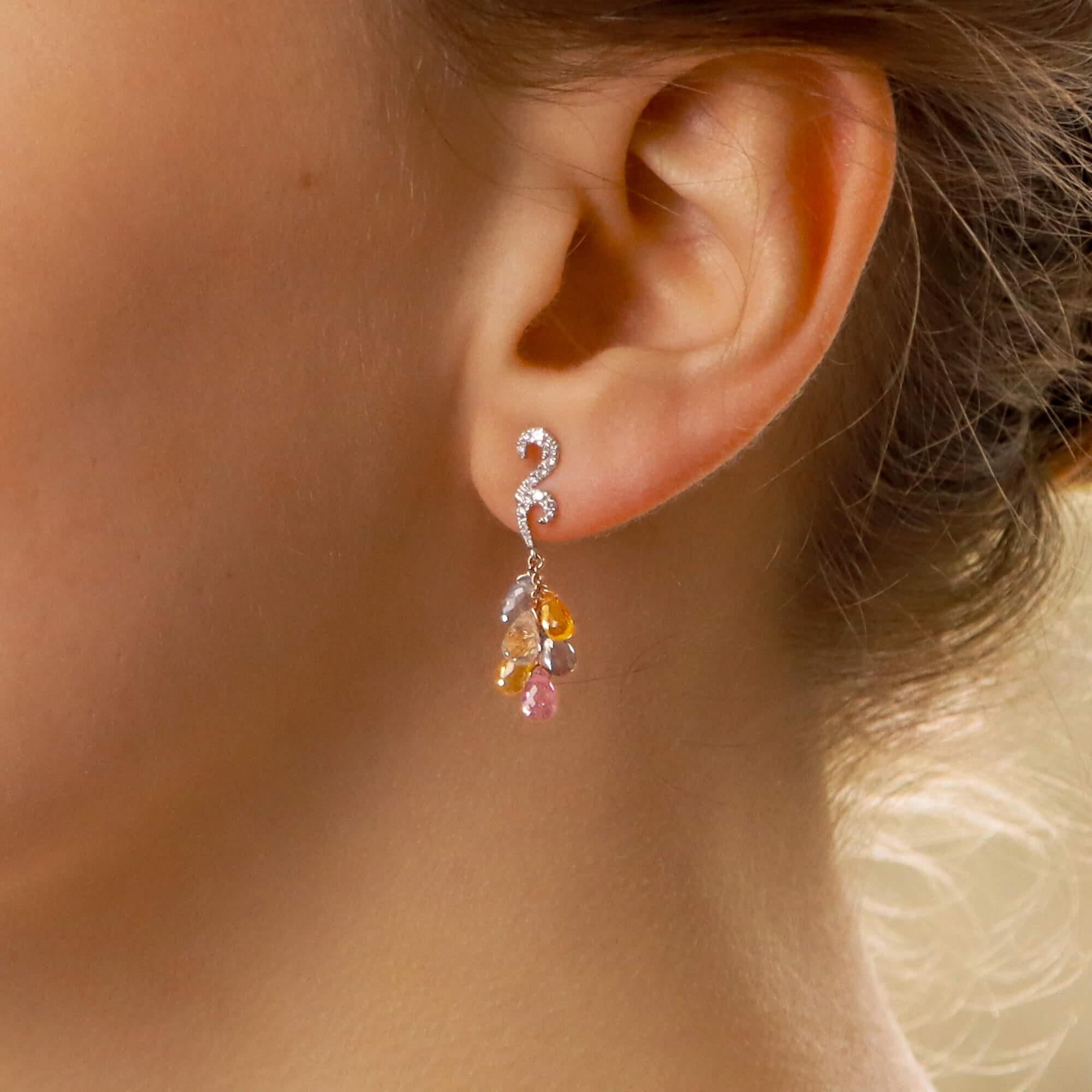 pastel rainbow earrings