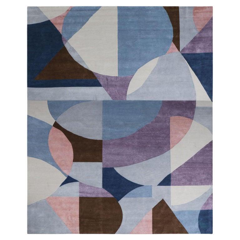 Nepalese Pastel Shapes Medium Rug by Art & Loom For Sale