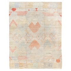 Used Pastel Spring Turkish Rug