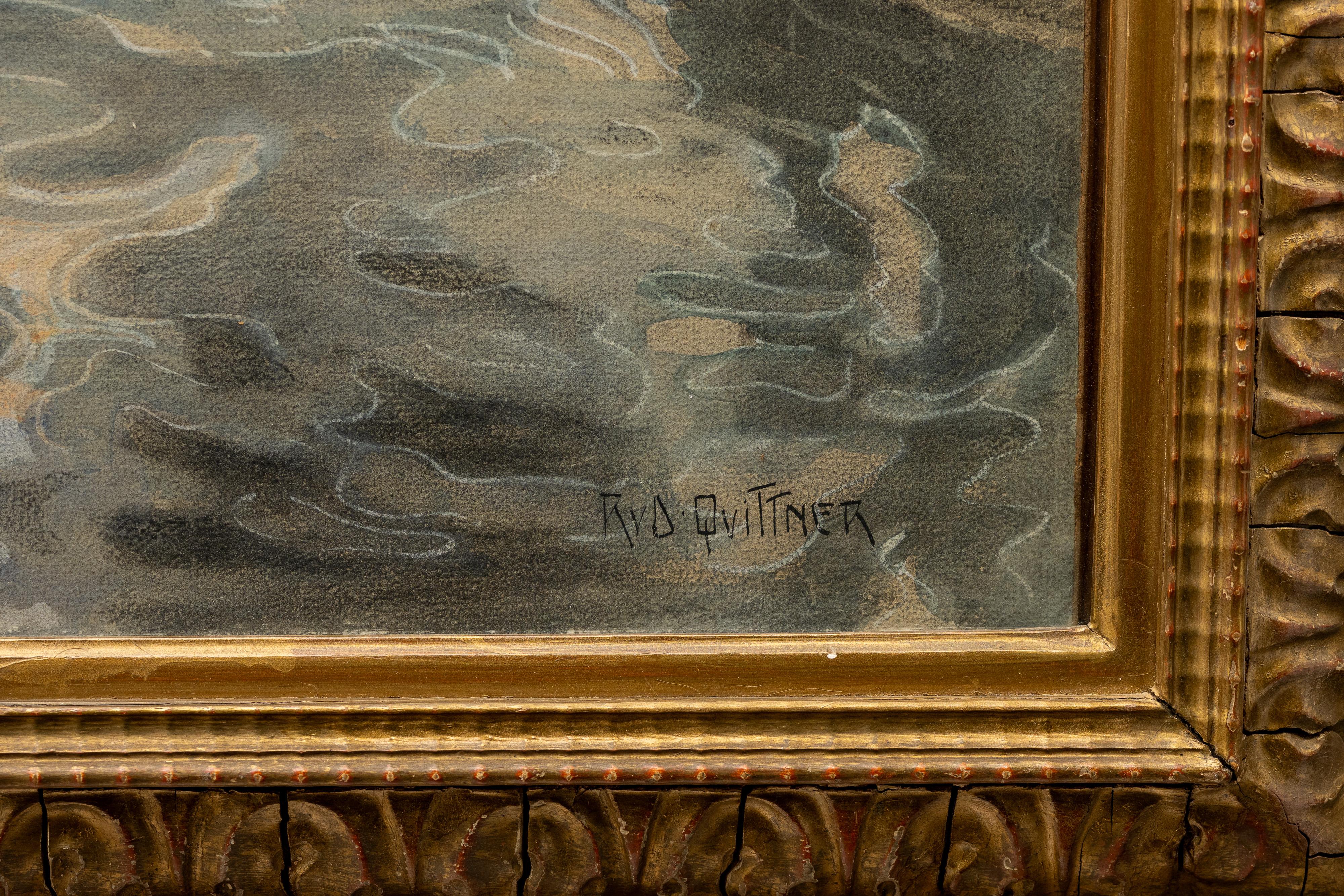 pastel chalk on paper, laminated on cardboard

signed 