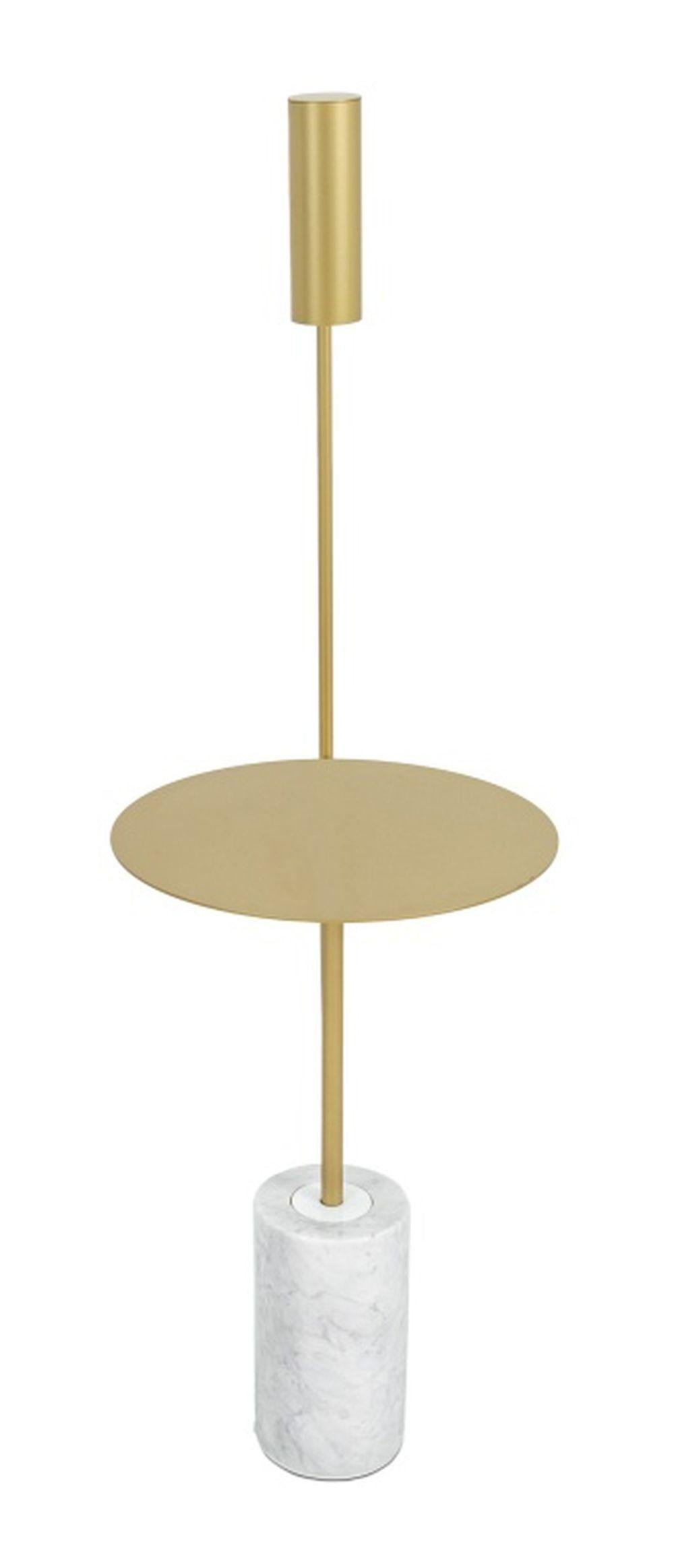 Pasteur Gilt Metal Pedestal Floor Lamp In Good Condition For Sale In Astoria, NY