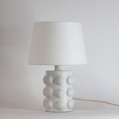 'Pastille' Satin White Glazed Ceramic Table Lamp by Design Frères
