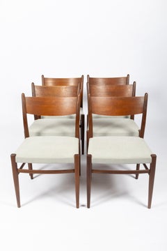 Pastoe : 6 chaises en teck du milieu du siècle dernier de Cees Braakman, retapissées