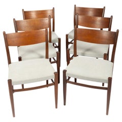 Pastoe: 6 mid-century teak chairs by Cees Braakman, reupholstered