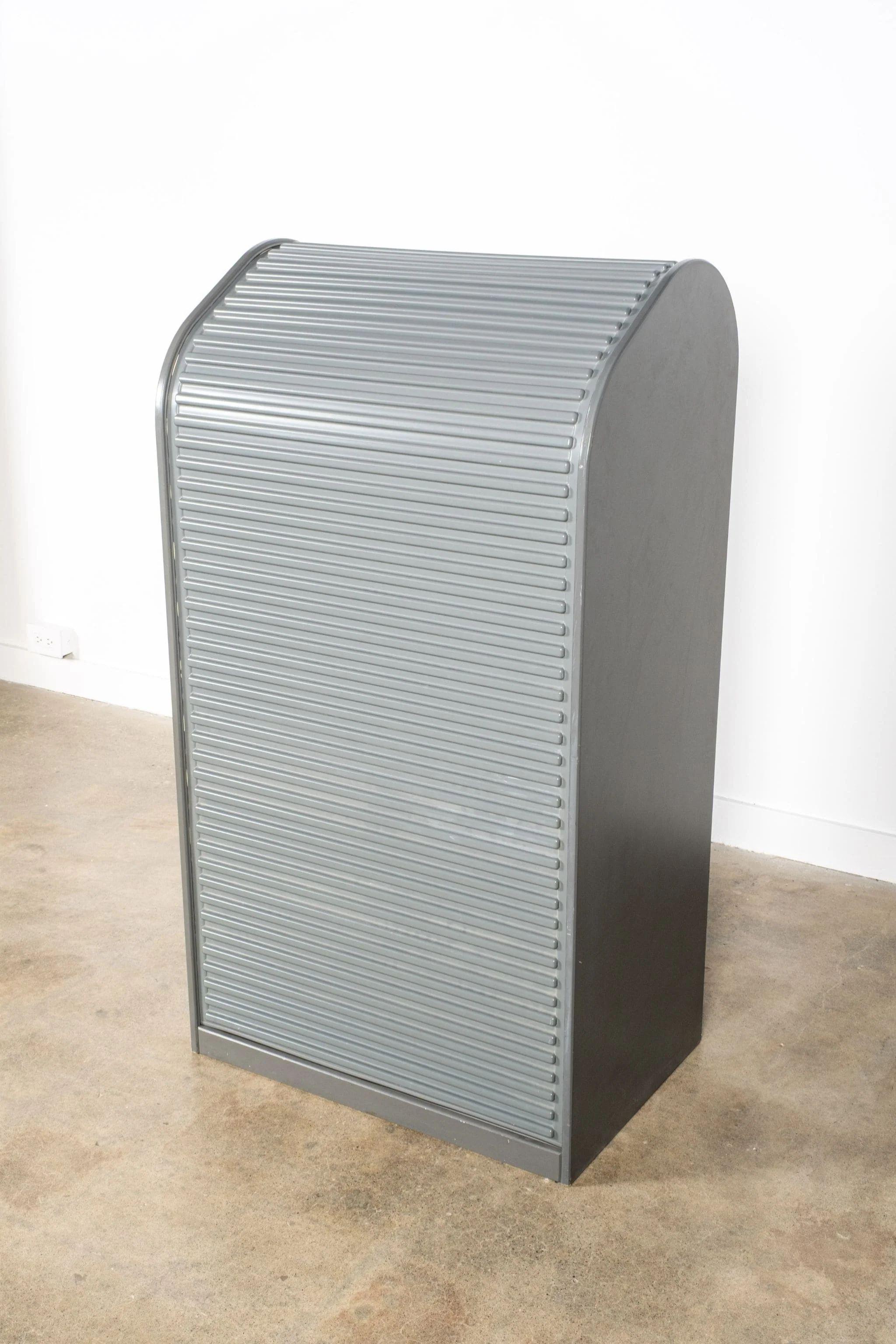 Pastoe A'Dammer Roller Shutter Secretary, Grey In Good Condition For Sale In Toronto, CA