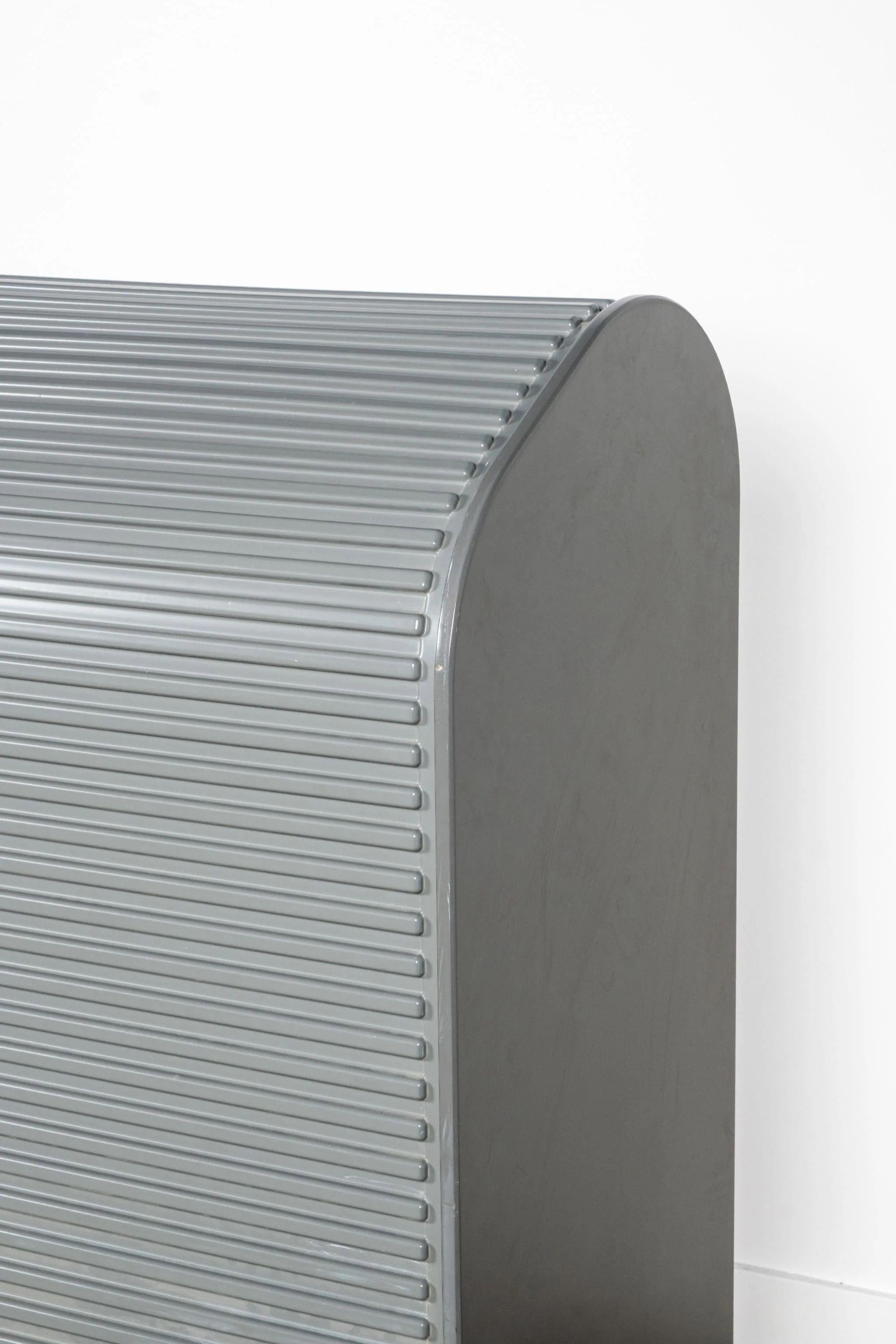 Late 20th Century Pastoe A'Dammer Roller Shutter Secretary, Grey For Sale
