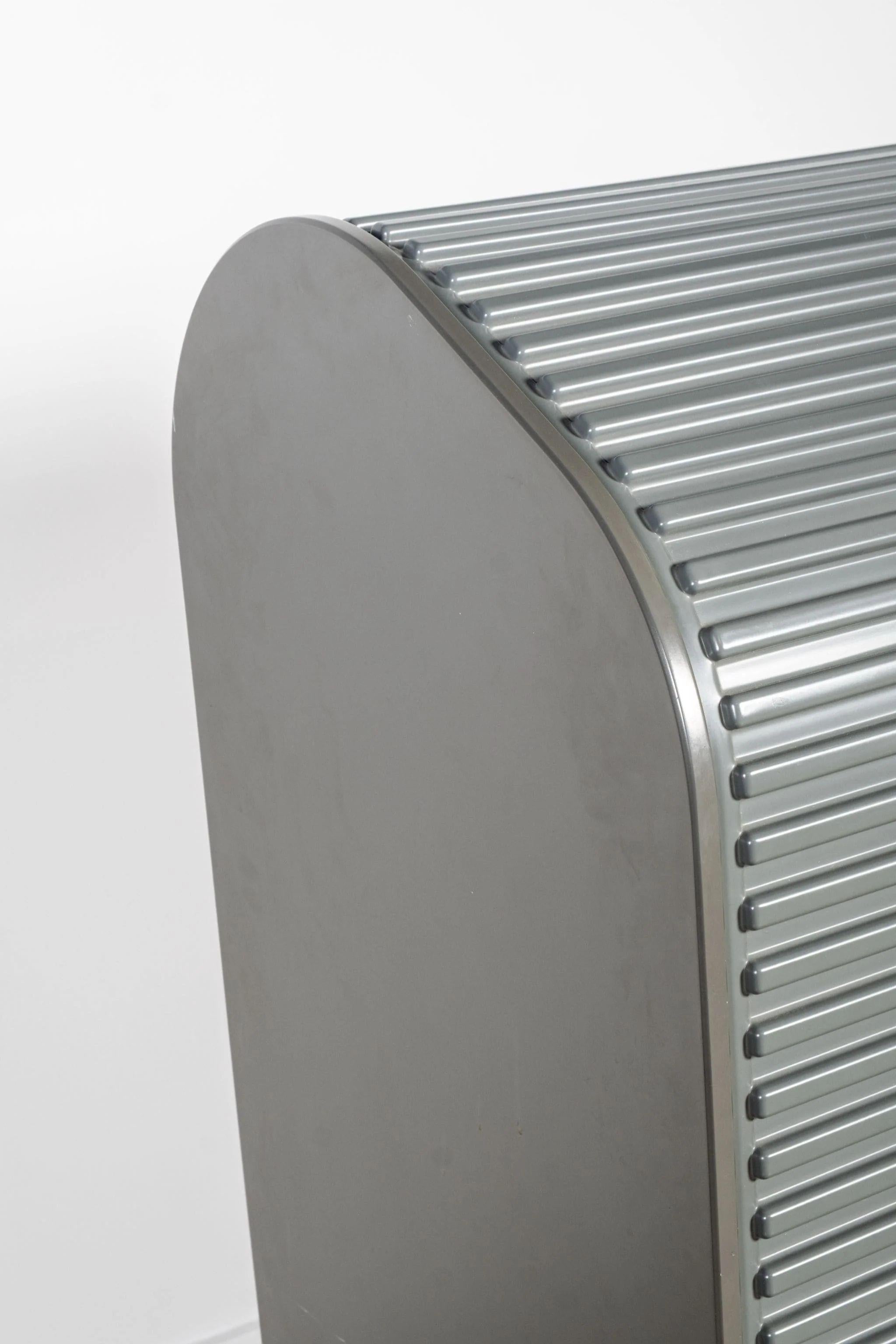 Plastic Pastoe A'Dammer Roller Shutter Secretary, Grey For Sale