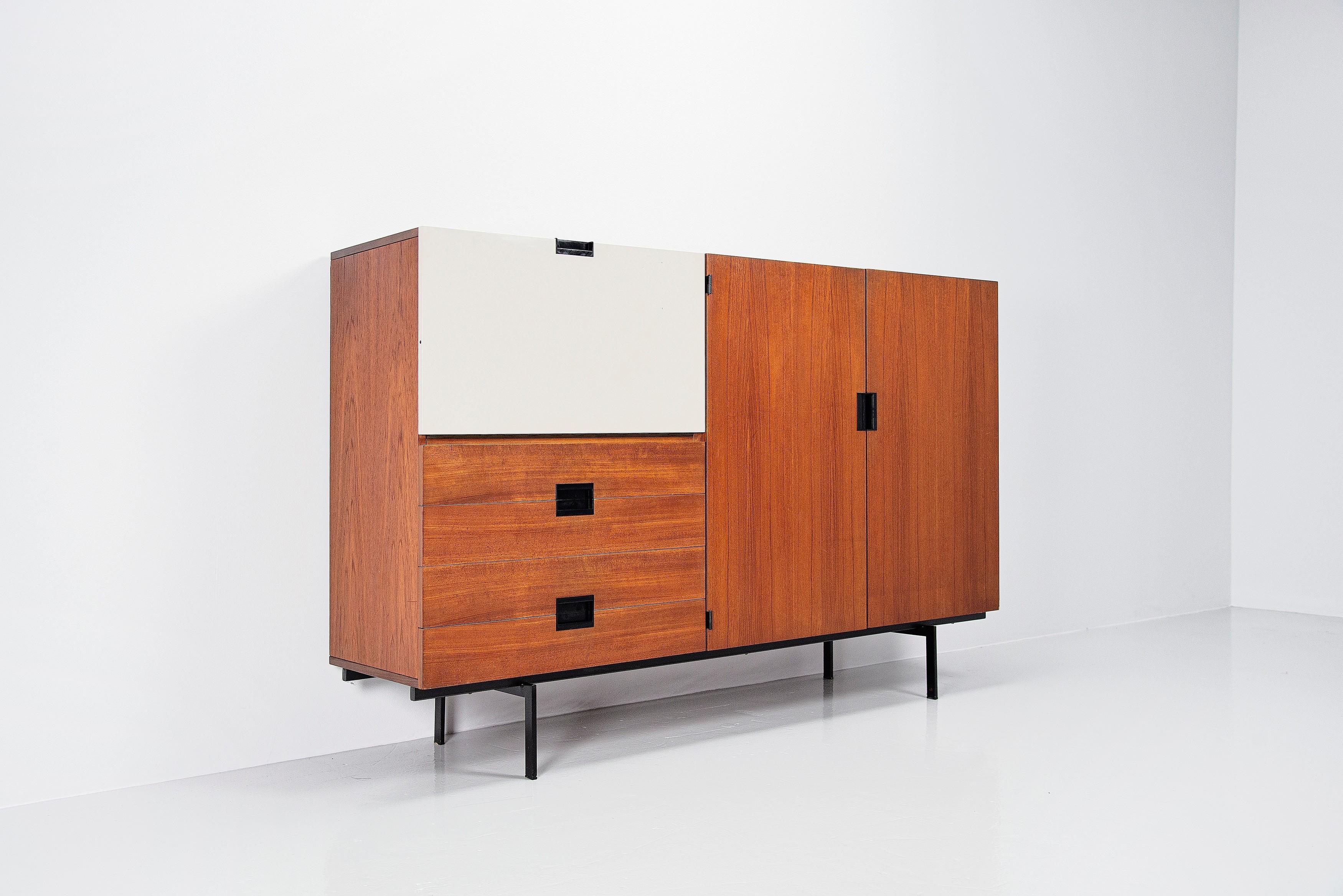 Cold-Painted Pastoe Cees Braakman CU09 Cabinet, Holland, 1958