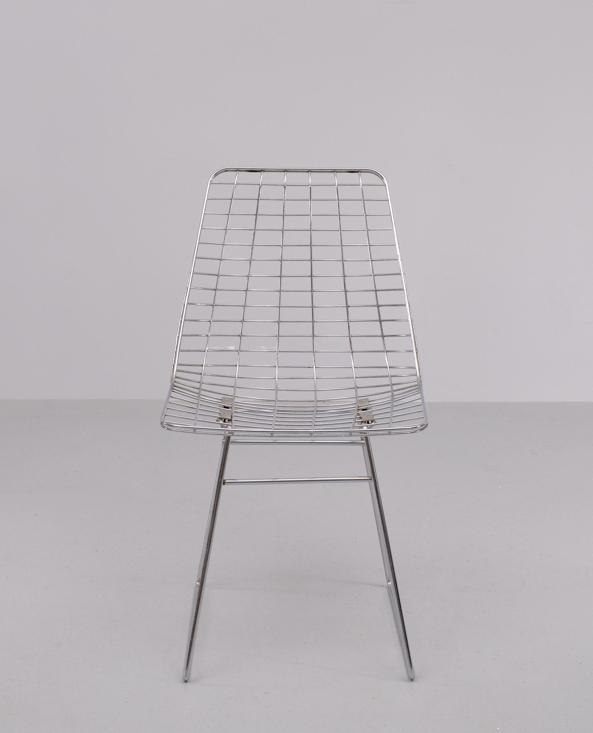 wire chair chrome