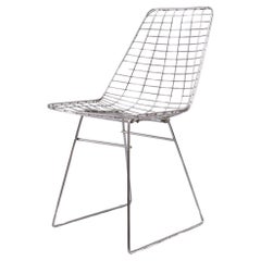 Vintage Pastoe Chrome Steel Wire chair 1960s 